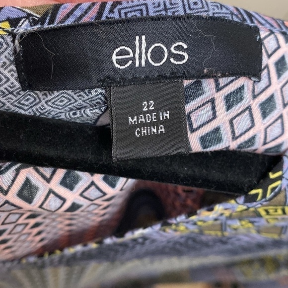 Ellos Maxi Dress Womens Plus Sz 22 Tiered patchwork Cottage Core Avanteguard - Picture 7 of 9